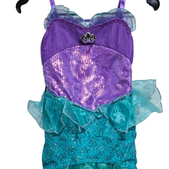 Disney Castle Collection Princess Ariel Mermaid Dress Size 5/6 Costume Layered - Picture 3 of 7